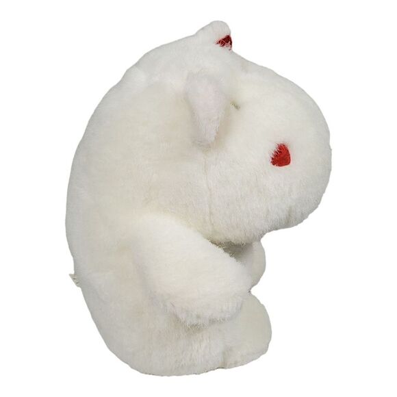 Goffa International Hippo Plush White Hearts Love Valentine's Stuffed Animal 8" - Picture 3 of 11